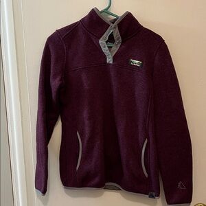 L.L. bean purple sweater pullover fleece small